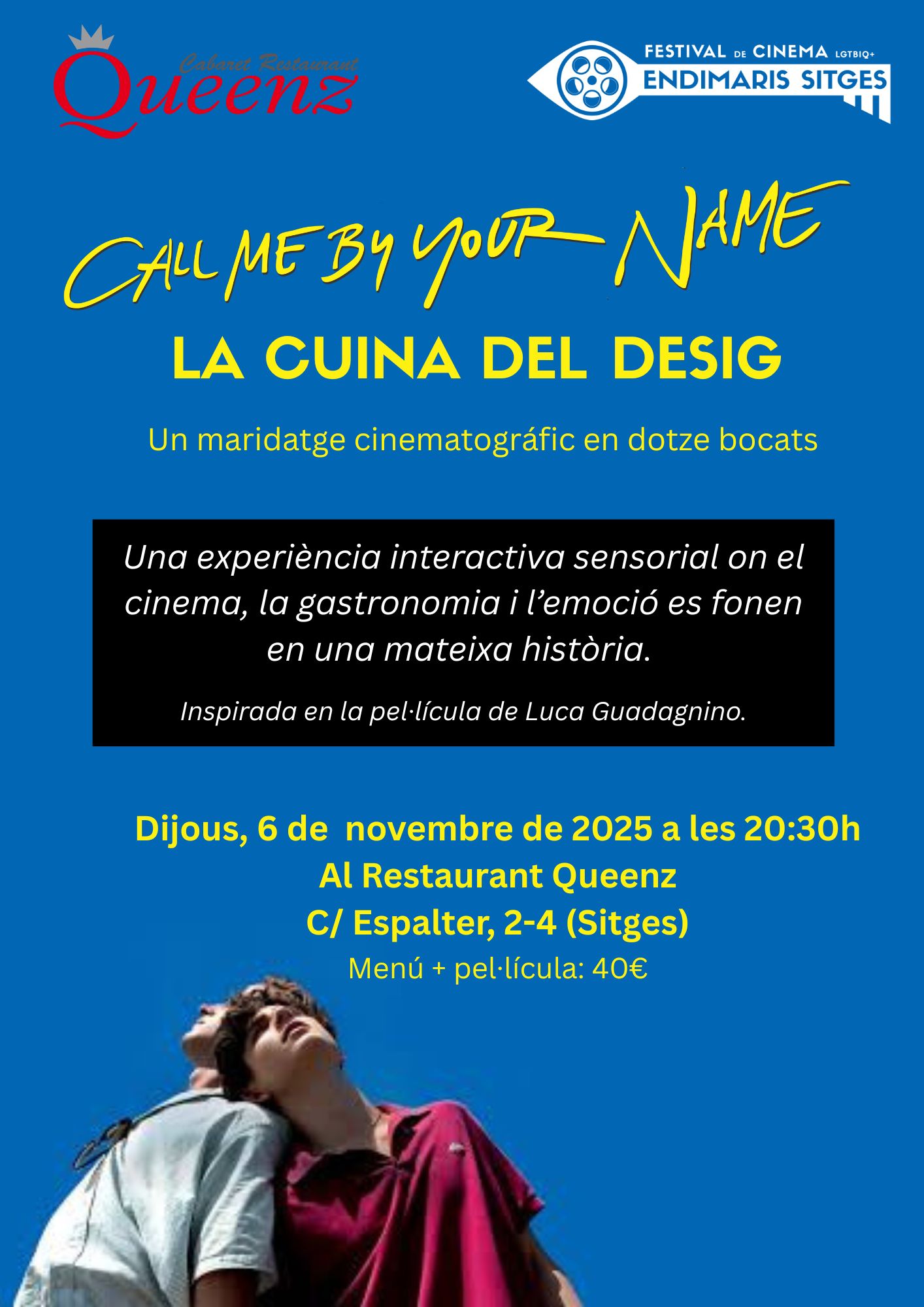 Cartel: Call Me by Your Name – La cuina del desig